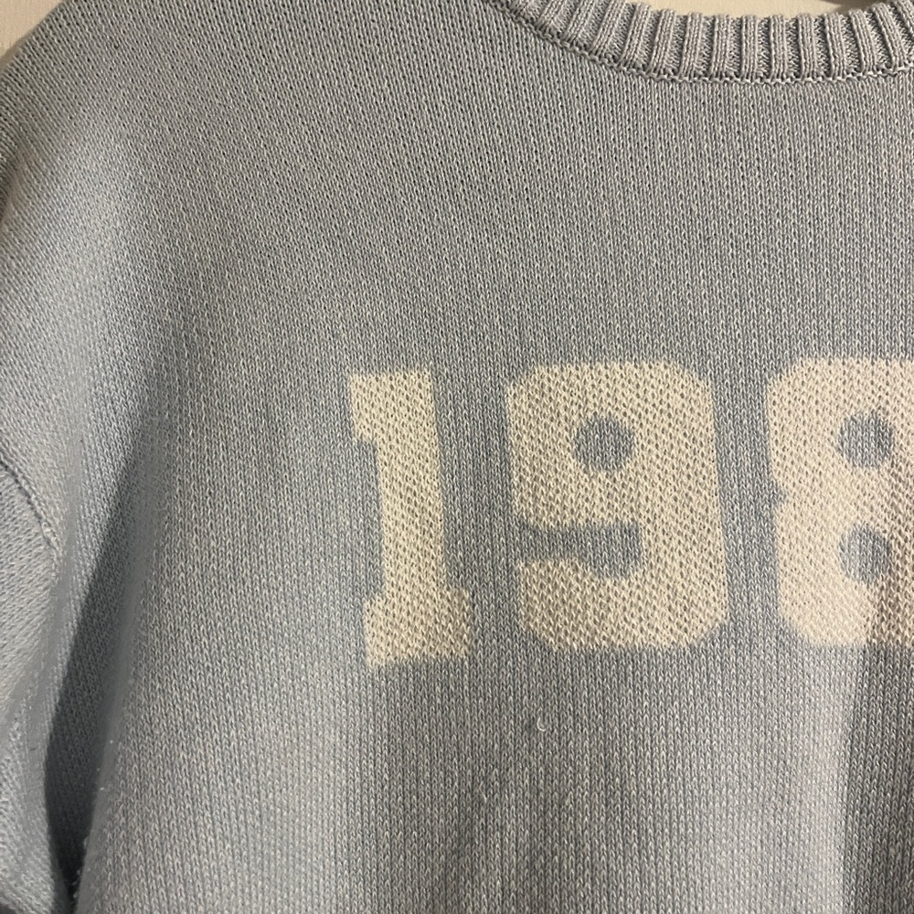 1989 Stella Tweed Light Blue Crewneck Sweater - Picture 2 of 5